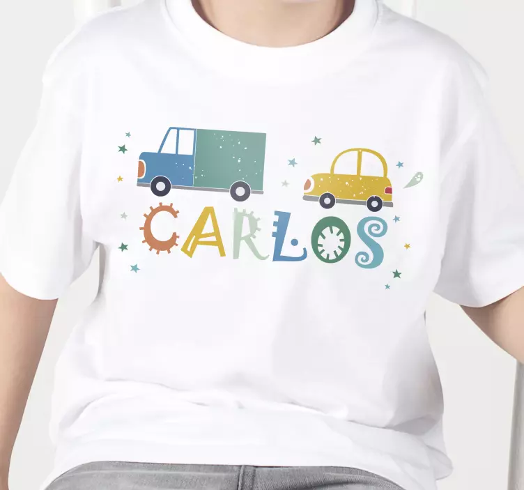 Tee-shirt enfant véhicules personnalisés et colorés - TenStickers