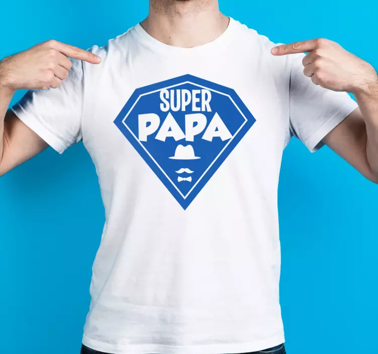 T-shirt fête des pères Super papa - TenStickers