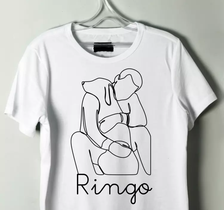 T-shirts lien avec un chien portant un nom - TenStickers