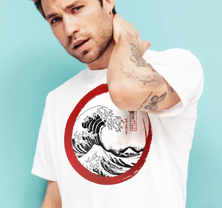 T-shirt Japon Grande vague de Kanagawa - TenStickers