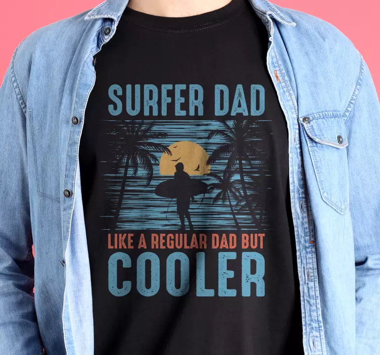 T-shirt Papa surfeur illustration - TenStickers
