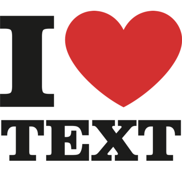 T-shirt personnalisable I love - TenStickers
