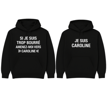 Sweatshirt couple si je suis trop ivre - TenStickers