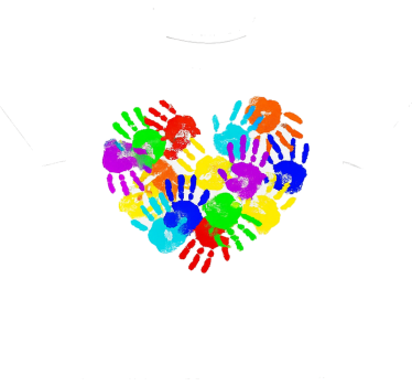T-shirts empreintes de mains en forme de cœur - TenStickers