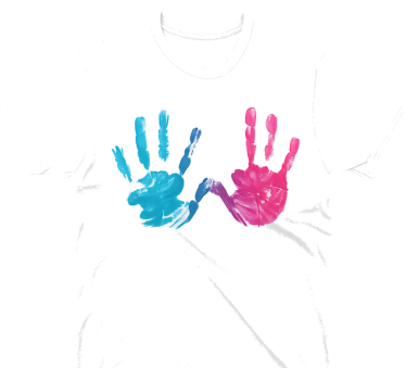 T-shirts empreintes de deux mains - TenStickers