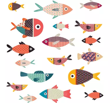 Marin poissons colorés t-shirt enfant - TenStickers