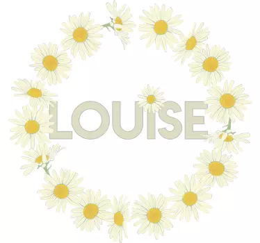 Tee-shirt personnalisé cercle de nom floral - TenStickers