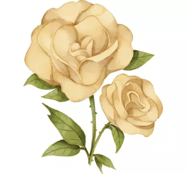 T-shirts roses jaunes Élégantes - TenStickers