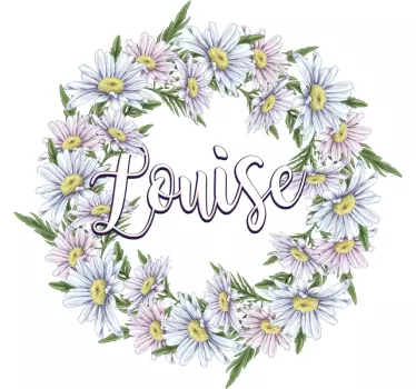 Tee-shirt personnalisé couronne florale louise - TenStickers