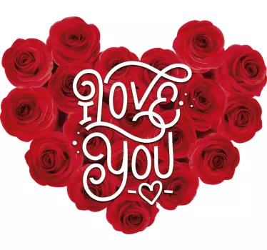 Tee-shirt mère et fille cœur de roses d'amour - TenStickers