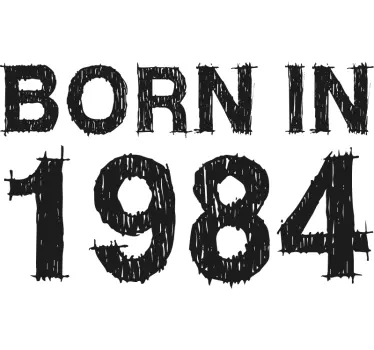 T-shirt personnalisé born in year - TenStickers