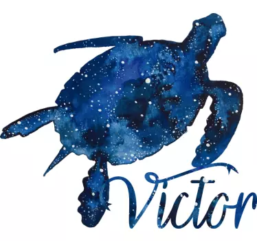 T-shirts art de la tortue cosmique - TenStickers