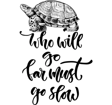 T-shirts citation motivante de tortue - TenStickers
