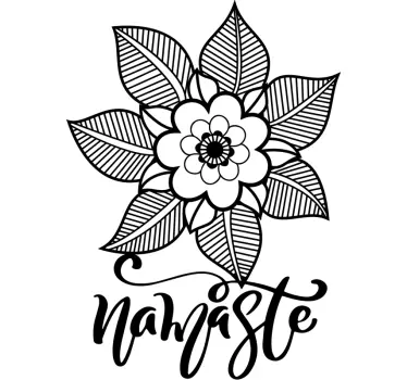 T-shirts Élégance florale namaste - TenStickers