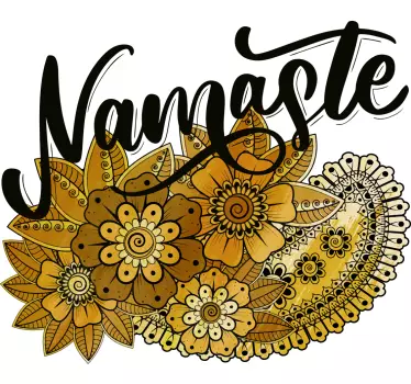 T-shirts design floral namaste - TenStickers