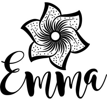 Tee-shirt personnalisé Écusson floral personnalisé - TenStickers