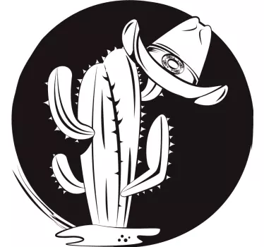 T-shirt Cactus et chapeau de cow-boy - TenStickers