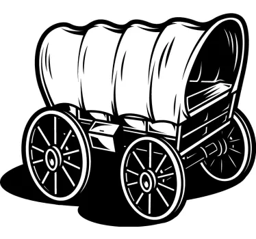 T-shirts chariot couvert vintage - TenStickers