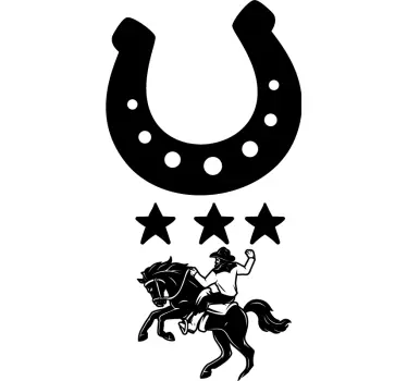 T-shirts fer à cheval et cavalier - TenStickers