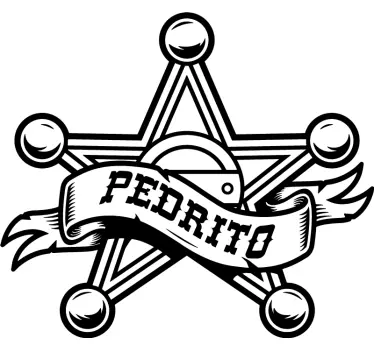 Tee-shirt personnalisé Étoile de shérif personnalisée - TenStickers