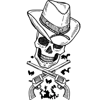 T-shirts crâne de cow-boy - TenStickers