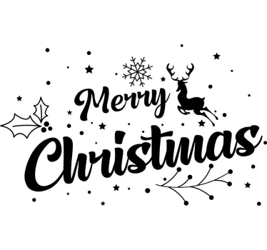 Tee-shirt Noël motif Merry Christmas - TenStickers