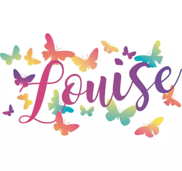 Tee-shirt personnalisé papillon radieux nom - TenStickers