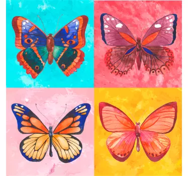 T-shirts papillons aux couleurs vives - TenStickers