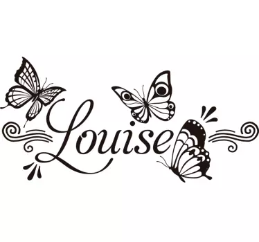 Tee-shirt personnalisé papillons et louise - TenStickers