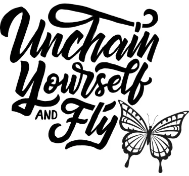 T-shirts citation inspirante de papillon - TenStickers