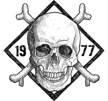 T-shirts skull avec os croisés - TenStickers