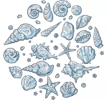 T-shirts motifs de coquillages et d'étoiles de mer - TenStickers