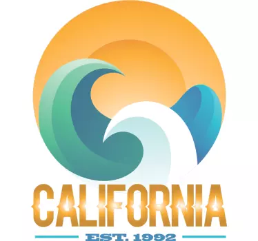 T-shirts vagues côtières de californie - TenStickers