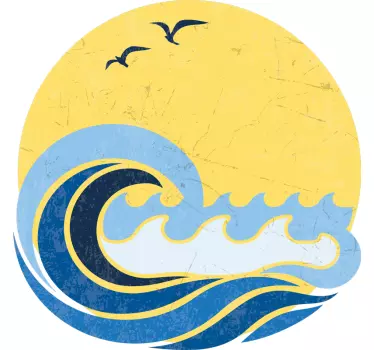 T-shirts vagues et soleil - TenStickers
