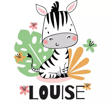 Tee-shirt enfant illustration de zèbre mignonne - TenStickers