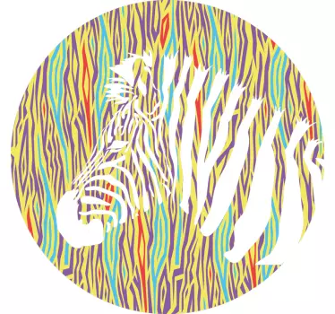 T-shirts motif zèbre vibrant - TenStickers