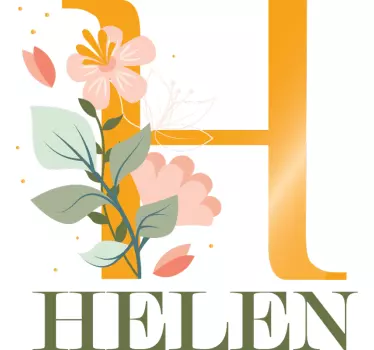 Tee-shirt enfant t-shirt initial h floral - TenStickers