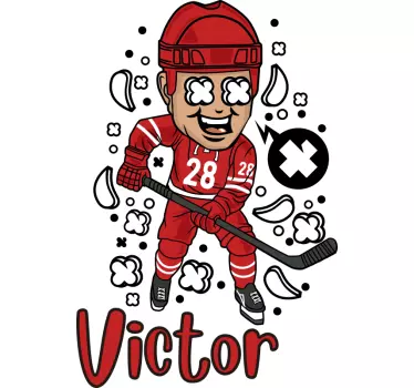 Tee-shirt enfant célébration de hockey gagnant - TenStickers