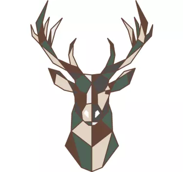 T-shirt cerf géométrique - TenStickers