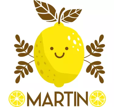 T-shirt bébé personnage citron souriant - TenStickers