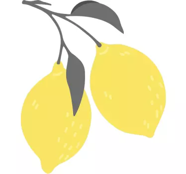 Chemise citron tropical - TenStickers