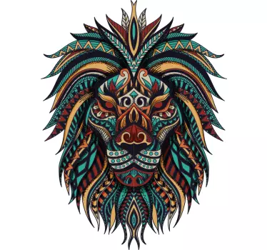 T-shirts t-shirt tête de lion coloré - TenStickers