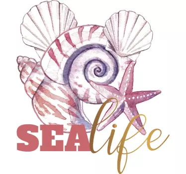 T-shirts design coquillages de vie marine - TenStickers