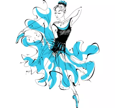 T-shirts danseuse de ballet style artistique - TenStickers