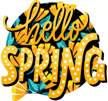 T-shirts bonjour printemps texte - TenStickers
