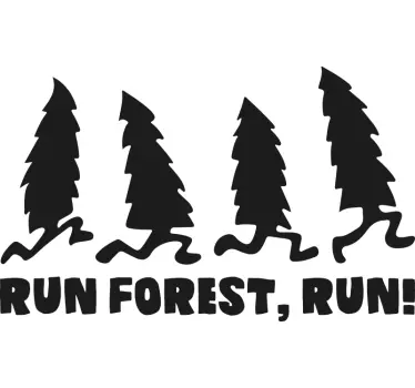 T-shirts citation de course en forêt - TenStickers