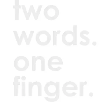 T-shirts deux mots un doigt - TenStickers