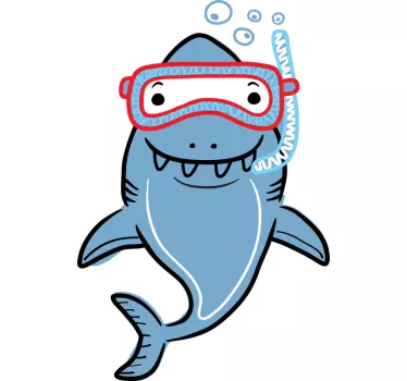 T-shirts plongée heureuse avec requins - TenStickers