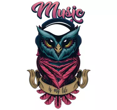 T-shirts design hibou musical - TenStickers