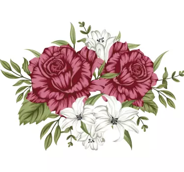 Tee-shirt enfant accent floral rose - TenStickers